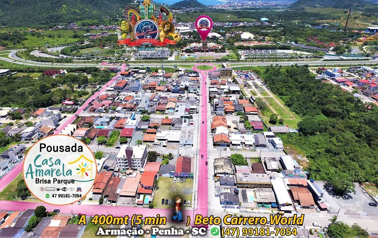 ゲストハウス Pousada Casa Amarela Brisa Parque ペーニャ ブラジル